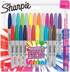 Viltstift Sharpie rond Color Burst Eclat fijn assorti blister à 24st