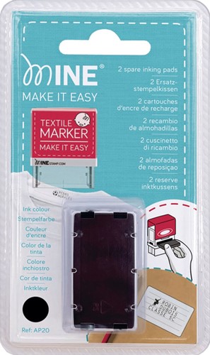 Stempelkussen MINEstamp textielstempel 2 stuks zwart-2