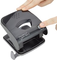 Perforator Rapesco Germ-Savvy Less Effort Eco X5-40ps antibacterieel 2-gaats zwart-2