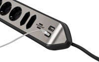 Stekkerdoos Brennenstuhl bureau Estilo 6vdig incl 2 USB 2m zw/zilver-3