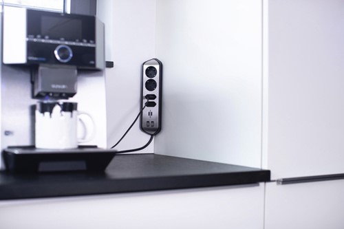 Stekkerdoos Brennenstuhl bureau Estilo 4vdig incl 2 USB 2m zwart/zilver-4