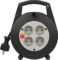 Kabelhaspel Brennenstuhl 4 voudig 5 meter zwart/grijs