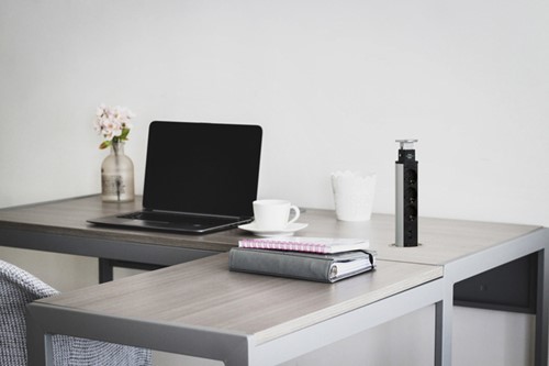 Stekkerdoos Brennenstuhl toren 3 voudig inclusief 2 USB 2 meter zwart/zilver-2