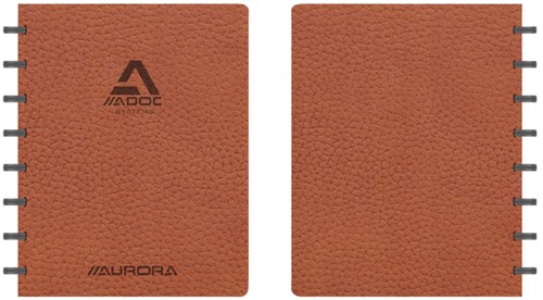 Schrift Adoc Business A5 ruit 5x5mm 144 pagina's 90gr bruin