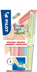 Markeerstift PILOT friXion light naturel assorti 6 stuks