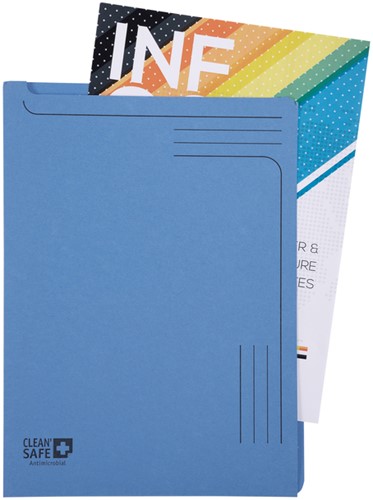 Insteekmap Exacompta L-model Clean'Safe bedrukt blauw 5 stuks-2