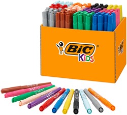 Kleurstiften BicKids visacolor ecolutions XL ass schoolbox à 144 stuks