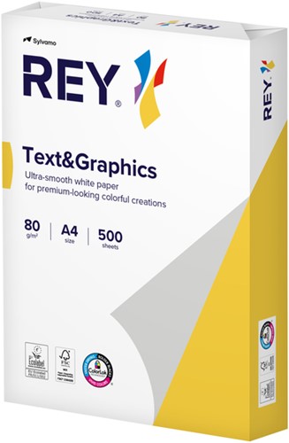 Kopieerpapier Rey Text & Graphics A4 80gr wit 500 vel