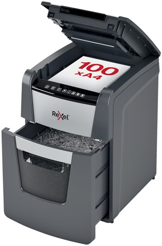 Papiervernietiger Rexel Optimum Auto+ 100M P5 snippers 2x15mm-2