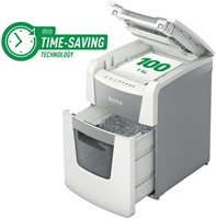 Papiervernietiger Leitz IQ Auto+ Small Office 100 P5 snippers 2x15mm-1