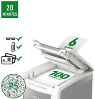Papiervernietiger Leitz IQ Auto+ Small Office 100 P5 snippers 2x15mm-2