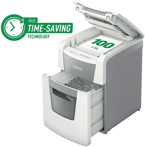 Papiervernietiger Leitz IQ Auto+ Small Office 100 P4 snippers 4x28mm-3