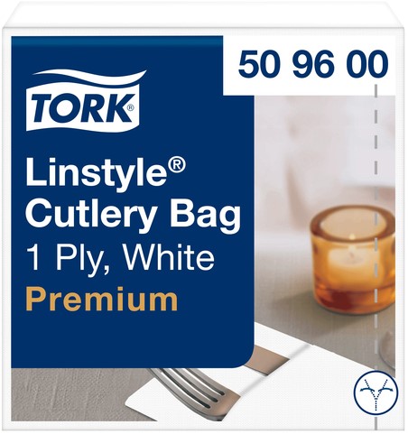 Pochette Tork Linstyle Premium 1-laags 390x390mm wit 509600