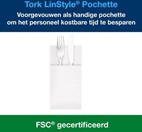 Pochette Tork Linstyle Premium 1-laags 390x390mm wit 509608-2
