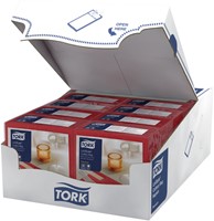 Pochette Tork Linstyle Premium 1-laags 390x390mm rood 509604-1