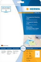 Etiket HERMA 4585 210x297mm weerbestendig transparant mat 10 stuks