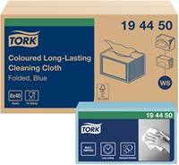 Reinigingsdoek Tork W8 Premium 1-laags 8x40 vel blauw 194450-2