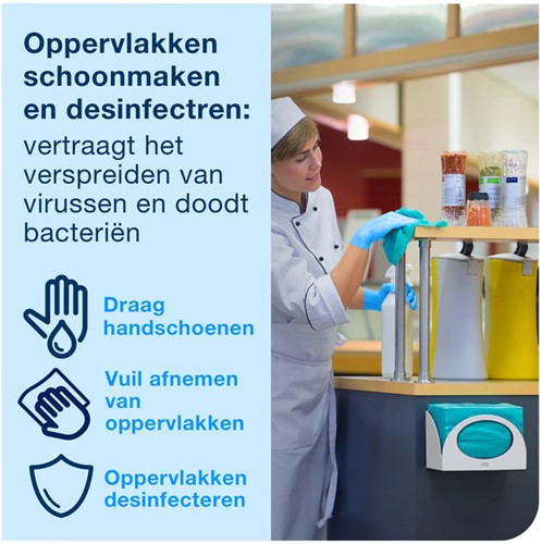 Reinigingsdoek Tork W8 Premium 1-laags 40 vel blauw 194450-2