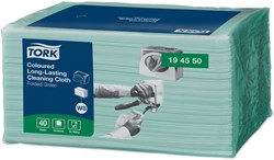 Reinigingsdoek Tork W8 Premium 1-laags 40 vel groen 194550