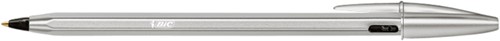 Balpen Bic Cristal Re-new medium zilver + 2 vullingen zwart-2