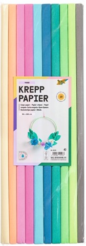 Crêpepapier Folia 50x200cm 10 rollen trendkleuren