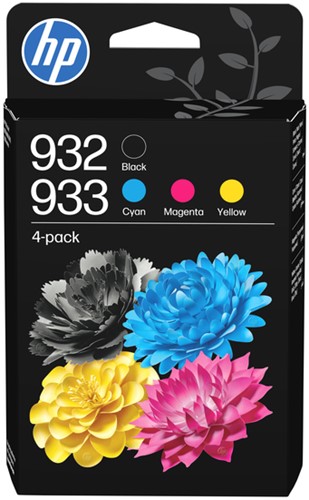 Inktcartridge HP 6ZC71AE 932 933 zwart + 3 kleuren