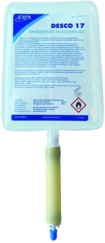 Handdesinfectie Euro Products Q18 alcoholgel Desco 17 800 ml 411311