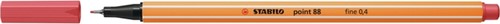 Fineliner STABILO point 88/47 fijn roestig rood