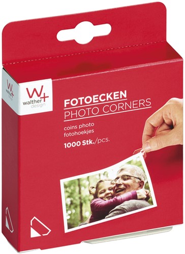 Fotohoeken walther design 10x15mm transparant 1000 stuks