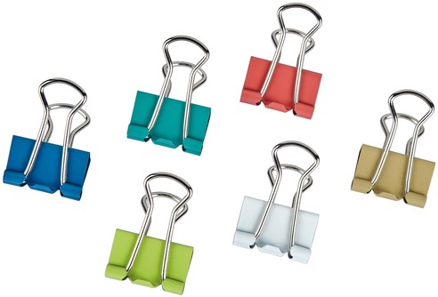 Papierklem MAUL 215 foldback 7mm + 9mm assorti 24 stuks-6