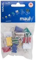Papierklem MAUL 215 foldback 19mm capaciteit 7mm assorti 12 stuks-1