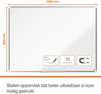 Whiteboard Nobo Premium Plus 90x120cm staal-3