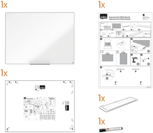 Whiteboard Nobo Impression Pro 45x60cm emaille-9