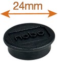 Magneet Nobo 24mm zwart 10 stuks-1