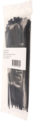 Kabelbinders IEZZY nylon 4.8x300mm D 81mm zwart 100 stuks-2