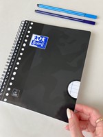 Collegeblok Oxford School A5+ lijn 17-gaats 160 pagina's 80gr zwart-1