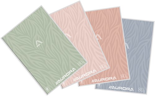Schrift Aurora A6 blanco 120blz 80gr spiraal assorti