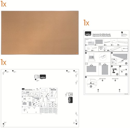 Prikbord Nobo Impression Pro widescreen 50x89cm kurk-10