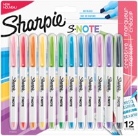 Markeerstift Sharpie S-note assorti blister à 12 stuks