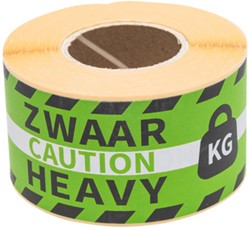 Waarschuwingsetiket Rillprint 46x125mm heavy groen 250 stuks
