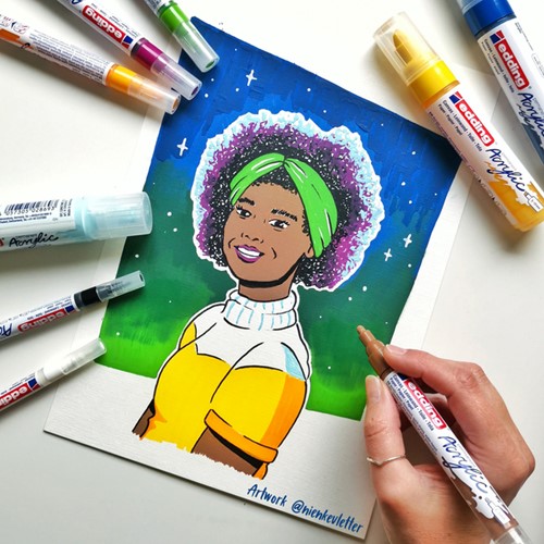 Olie- en Acrylblok edding 30010 A4 10 vel 300 gram wit-3