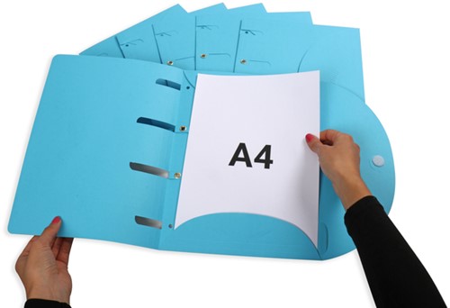 Smartfolder geperforeerde opbergmappen A4 blauw 6 stuks-2