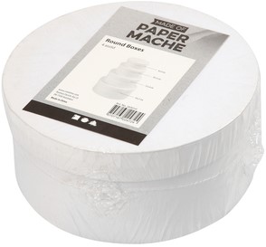 Doos Creativ Company rond 4 stuks Ø 8, 10, 12, 14cm, hoogte 4, 5, 6, 7cm wit-2