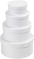 Doos Creativ Company rond 4 stuks Ø 8, 10, 12, 14cm, hoogte 4, 5, 6, 7cm wit-3