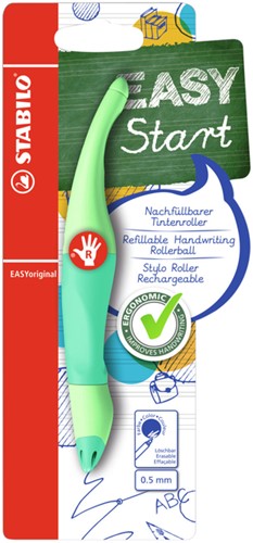 Rollerpen STABILO Easyoriginal  rechtshandig medium pastel vleugje mint blister à 1 suk