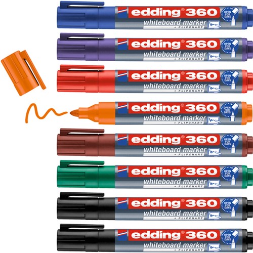 Whiteboardmarker edding 361 rond 1mm assorti 8 stuks-2