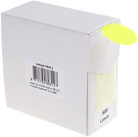Etiket Rillprint 35mm op rol fluor geel 500 stuks-2