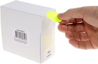 Etiket Rillprint 35mm op rol fluor geel 500 stuks-1