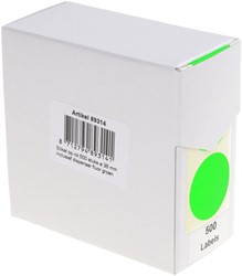 Etiket Rillprint 35mm op rol fluor groen 500 stuks