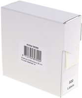 Etiket Rillprint 25mm op rol wit 500 stuks